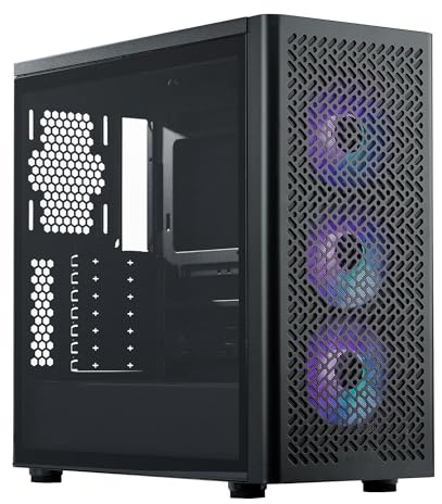 Cooler Master Elite 502 ATX High Airflow Minimalist PC Case, 410mm GPU Max, Compatible RTX 5090|RX 7090 XT, 360mm AIO Max, Type C, Tempered Glass, Triple 120mm aRGB PWM Fan, Intakes Grill