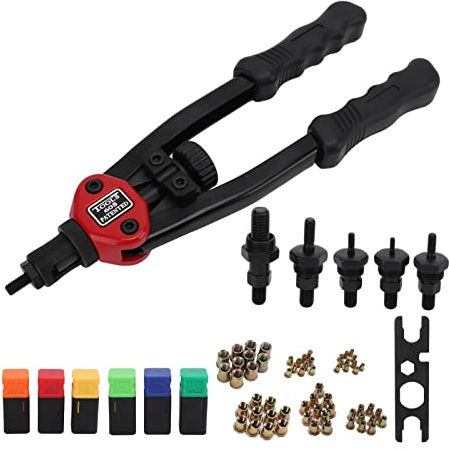 Sunicon de 13 Pulgadas de Herramientas de Tuerca remachada, rivéter de Mano con M3 M4 M5 M6 M6 M10 Tuerca de Tuerca Rivnut Herramientas para automotriz