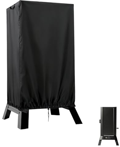 Flymer Smoker BBQ Abdeckung für Masterbuilt Digital Smoker, 61 × 57 × 103 cm | 500D strapazierfähig, wasserdicht, winddicht, Kordelzug unten, 2 Schnallen unten, 2 Griffe