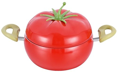 Pentola per salsa | Pentola a forma di frutta e verdura | Cocotte di pomodoro con coperchio, per cucina a induzione, piani cottura a fuoco lento friggere spaghetti zuppa