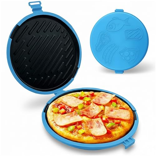 Otbushit Microwave Grill Pan Toaster Nonstick Microwave Sandwich Maker Heat-Resistant Silicone Toastie Maker for Crispy Bacon Beef