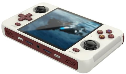 Dioche Console de Jeu, R40S, R40S Retro Pocket Game Console - Écran IPS 720 * 720 4 Pouces, WiFi intégré, RK3566 - Appareil de Jeu Portable Open Source pour L'Aventure (White)