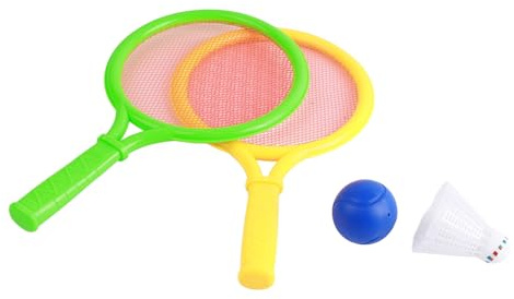 Yctze Badminton Tennisracket Set för Barn Utomhus Inomhus Spel Pedagogiska Leksaker Set Badminton Racket ， Tennisracket ， ， Leksaker ， Pedagogiska för Småbarn ， Utomhus Ga