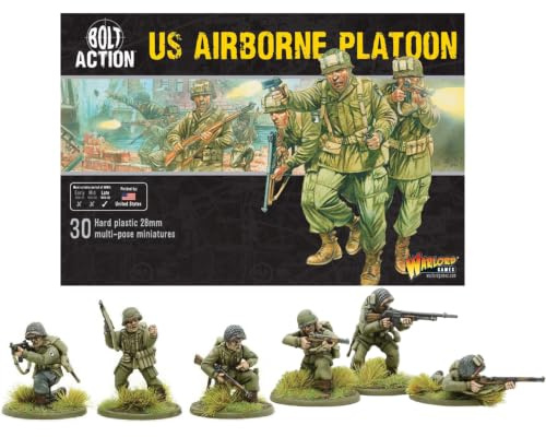 Warlord Games US Airborne - 28mm Scale Plastic Miniatures for Bolt Action Highly Detailed World War 2 Miniatures for Table-top Wargaming