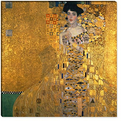 Wandkings Leinwandbilder von Gustav Klimt - Wähle ein Motiv & Größe: Bildnis der Adele Bloch-Bauer - 40 x 40 cm