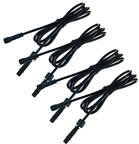 CNBRIGHTER Cord, 2Pins with Waterproof Male and Female Connector, Copper Core Wire,Lighting Accessories Fittings for LED Lights,4 Pack (Extension Cord)