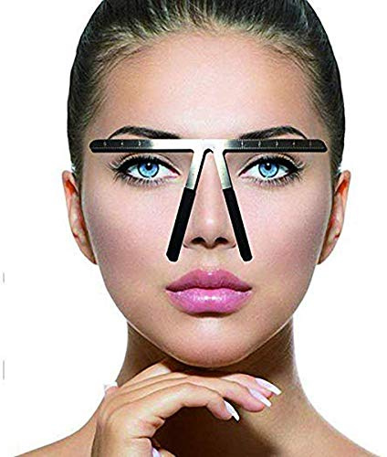 Uteruik Règle Sourcils Positionnement Trois Points Maquillage Permanent Outil Symétrique Toilettage Stencil Shaper Règle Balance, 1pcs