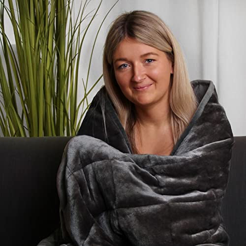 your GEAR Manta terapéutica de 6 o 9 kg de peso de algodón o microterciopelo, para adultos, 135 x 200 cm, colcha calmante antiestrés, edredón Cameri, 6 kg