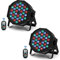 2 Piezas Foco LED Par 36 RGBW luz discoteca DMX512 con control remoto través Sonido Auto Maestro-esclavo luces para fiestas para Navidad DJ Bar Banda Cumpleaños Halloween Espectáculo de luz