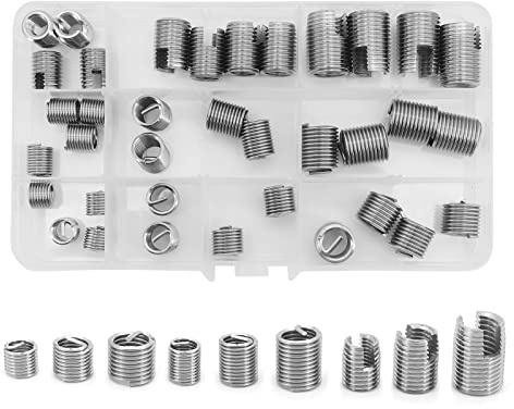 Yuhtech 36 Pcs Selbstschneidender Gewindeeinsatz M8 M10 M12 Edelstahl Gewindeeinsatz Gewinde Verstärken Repair Tool
