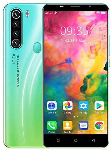 MTGud80 Téléphone Portable, Affichage 5.0, Android 9.0 OS, Dual SIM Dual Caméra, 16 Go ROM, Bluetooth, GPS, Wi-FI Téléphones Cellulaires de Base (MTGud80-Green)