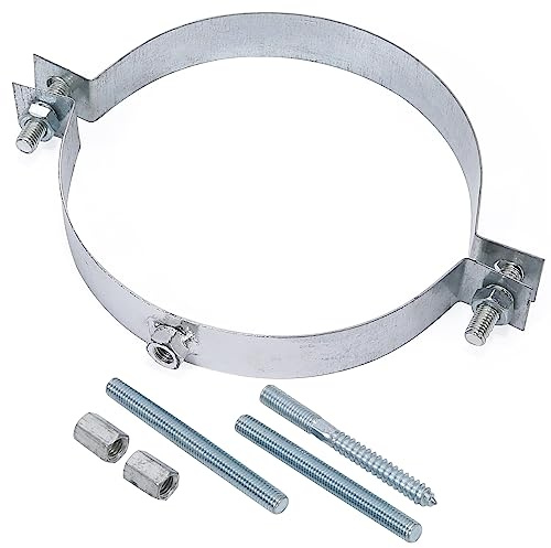 Beekeg Ofenrohrhalter,Montageschelle mit Dübel,drosselklappe,rauchrohr ofenrohr Rohrhalter,Rohrschelle,Halter Ofenrohr(Rauchrohrschelle 100 mm)