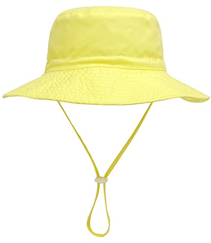 YANWANG Bebé Niños Ajustable Bucket Sun Hat, UPF 50+ Protección Solar Gorra de Playa para Niños Pequeños Niñas