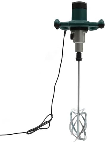 Mischmörtelrührer, 1800W Farbe und Mörtelrührer Electric Rührwerk für Mörtelbeton, Mörtelrührwerk mit 6-Gang-Einstellung, Bündelmischer für für Ölfarbe, Zement, dünn-gesetzten Mörtel (Grün)