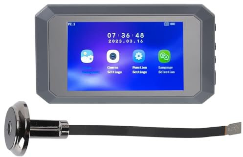 Videocitofono, Rilevamento del Movimento, Spioncino Digitale con Immagini 1080P da 3,97 Pollici per Magazzino di Uffici Domestici (GREY)