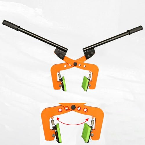EXCLURA Bordsteinzange Steinpflasterheber mit Einstellbarer Öffnungsgröße, Hebeklemmen mit 2-Personen-Tragarm, Granit-Bordsteinklemme, Scherenhebewerkzeug (Size : M-Opening 6-24cm (2 3/8-9 1/2))