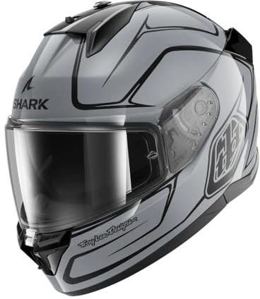 SHARK, Integraler Motorradhelm D-SKWAL 3 DRONE x TROY LEE DESIGN Silver Black Silver, L