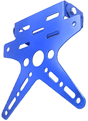 Motorrad-Kennzeichenhalterung, Winkelverstellung, Klappbar, Blau, Motorrad-Kennzeichenhalterung, Motorrad-Kennzeichenhalterung, Kennzeichenhalterung, Blaues Motorrad-Kennzeichen