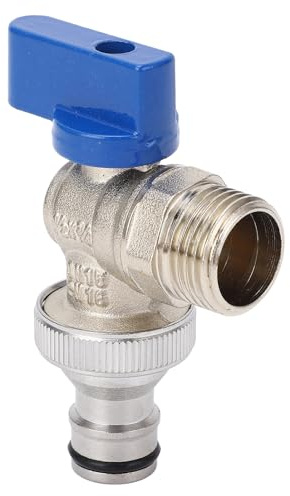 Vanne d'angle, vanne d'arrêt d'eau en laiton, commande 1/4 de tour, entrée G1/2, sortie G3/4, adaptateur de tuyau G3/8, vanne d'eau, pour robinets et toilettes, construction en