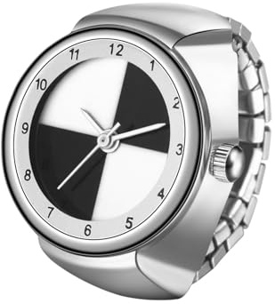 OIDEA Damen Ringuhr Uhrenring Elastisch: Retro Damenuhr Analog Quarz mit Arabischer Zifferblatt Vintage Geschenk für Frauen Freundin Geburtstag Weihnachten