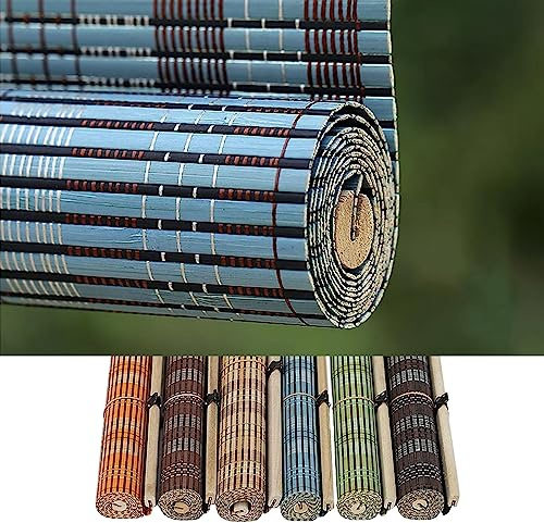 Tenda a rullo in bambù, 60-120 cm, per esterni, resistente alle intemperie, tende decorative da giardino, protezione per la privacy e il sole, per finestre e patii