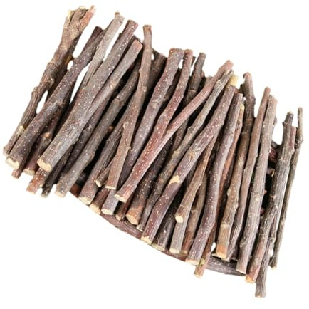 Milisten 200g Bâtonnets de Pomme Jouets à Mâcher pour Lapins Hamsters et Chinchillas Accessoires de Dentition Naturelle pour Petits Animaux