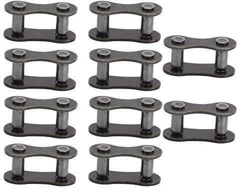 Socobeta 410 Lien Principal de Chaîne Pince Robuste et Rivet Connecteur de Vélo ATV pour les Cyclistes en Acier 10 Ensemble pour les Amateurs de Moto