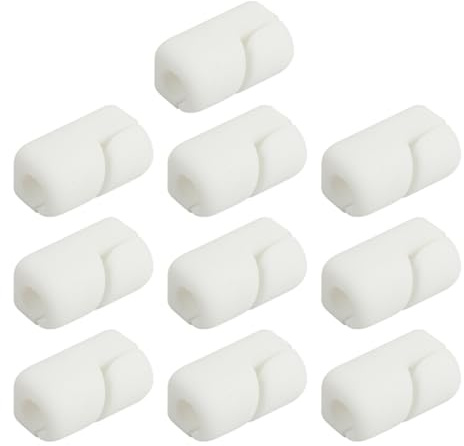 IMIKEYA 10pcs Cable Clips Cord Organizer Wire Holder Clips for Desk and Home Ethernet Cable Management White 7mm Hole Diameter