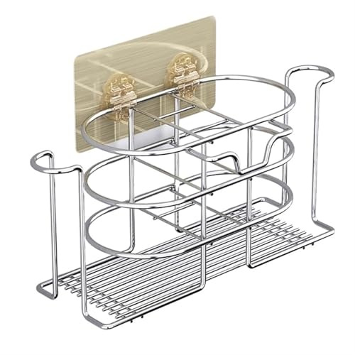 AQCDPJYU Portaoggetti for doccia ad angolo, organizer for ripiani da bagno, portaspazzolini in acciaio inossidabile a parete/da appoggio