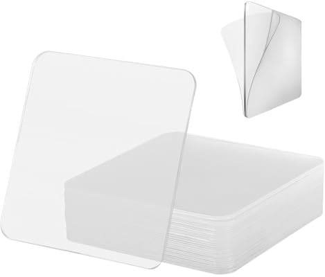 Ctyjia 20 Pcs Clear Double Sided Adhesive Pads, 2.36 Waterproof Strong Sticky Squares Mounting Tape, Removable and Residue-Free, for DIY Craft, Home, Office, Shower