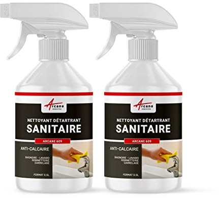 Sanitärreiniger für Bad, Dusche und Entkalker - ARCANE 609-1 L (2 x 0.5 L)