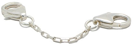 Made in Italy Ultra Durable | 925 Sterling Silver Extender Chain for Bracelets, Necklaces, Anklets, Key Chains | 2 Inches