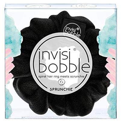 invisibobble Sprunchie Ture Black I spiral hårring möter hårsnodd, inget slag, starkt grepp, snyggt armband, 90-tal trend – lämplig för alla hårtyper