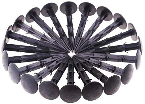 100 Pcs Piquets De Fixation Piquets de Jardin - ancrage pour Une récolte sûre - Fixation de Filet Anti-Mauvaises Herbes Taupes Films bâches - Plastique Noir (Size : 20cm)