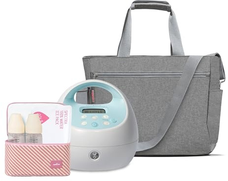 Spectra - S1 Plus Electric Breast Milk Pump with Tote Bag, Breast Milk Bottles and Cooler for Baby Feeding