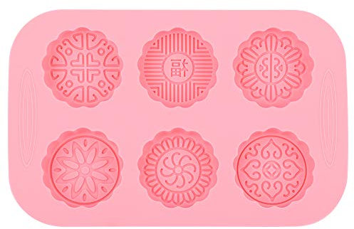 Stampo per realizzare torte di mooncake e sapone, fai da te, riutilizzabile, in silicone per uso alimentare, sicuro per biscotti e torte di luna