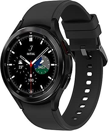 Samsung Galaxy Watch4 Classic, Runde Bluetooth Smartwatch, Wear OS, drehbare Lünette, Fitnessuhr, Fitness-Tracker, 46 mm, Black