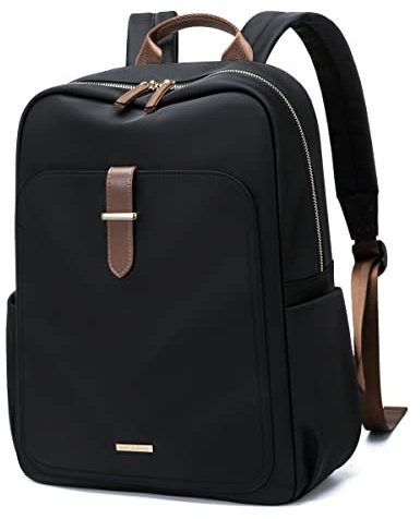 GOLF SUPAGS Laptop Rucksack Damen Elegant 14 Zoll Schulrucksack Herren Tagesrucksack Wasserdicht Schultasche mit Laptopfach Backpack Groß Daypacks für Uni Travel Reise Schwarz