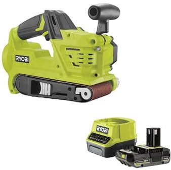 Pack RYOBI Ponceuse à bande R18BS-0-18V One+ - 75 mm - 1 batterie 2.0Ah - 1 chargeur rapide RC18120-120
