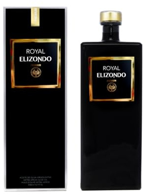 Aceite de Oliva Virgen Extra Elizondo Premium Royal 500ML - Nueva Añada 2024/2025 Botella de AOVE Gourmet con Estuche Elegante - Mejor Selección ENOVINOS