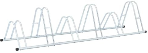 vidaXL Fahrradständer, Aufstellständer für 6 Fahrräder, Radständer Freistehend, Mehrfachständer Bodenständer Fahrradhalter, Verzinkter Stahl