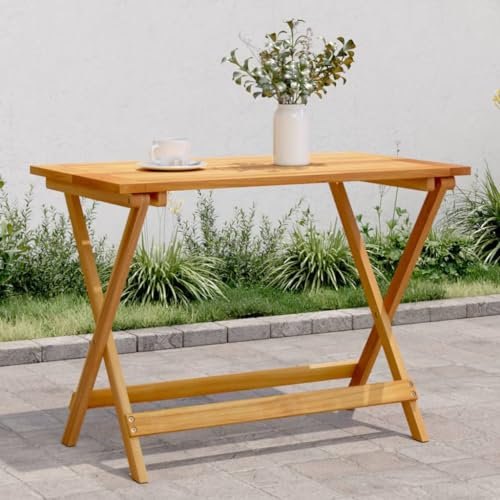 Sufrk Gartentisch Klappbar Lounge Tisch Outdoor Dining Tables Esstische Gartentische 90x52,5x65 cm Massivholz Akazie