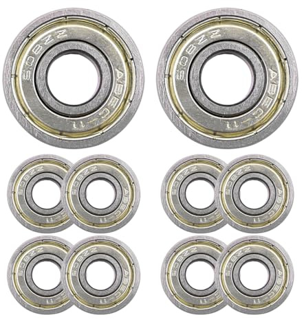 Ieron 10 pièces 608ZZ ABEC-11 roulements à Billes à Double Blindage, Double roulements de Roues à Billes en métal pour Skateboard, Scooter