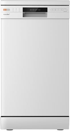 COMFEE' CDWEF1034BW Lavavajillas independiente con 10 cubiertos, inicio diferido, función de media carga, rejillas flexibles - Blanco