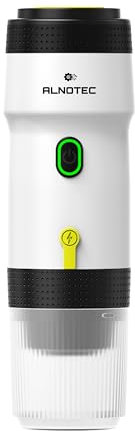 ALNOTEC - Tragbare Kaffeemaschine, Espressomaschine, tragbar, elektrisch, beheizbar, kompatibel mit Kapseln NES DG & gemahlener Kaffee, Ladegeräte 220 V, USB und Auto, Kaltbrauen/Warmbrauen,