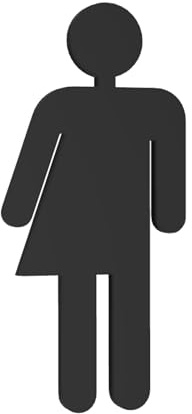 WC Toiletten Schild Männer Frauen Unisex Symbol | Toilettenschild ohne Bohren | WC-Schild für Badezimmer zum kleben | Einfache Montage Selbstklebend (Basic-Unisex)