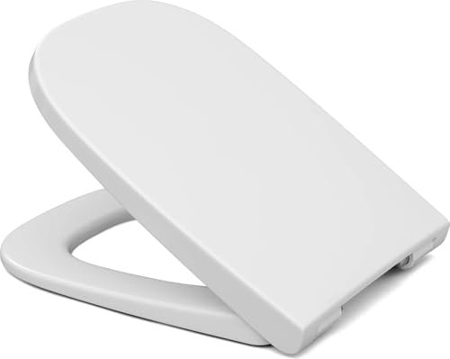 VIGOUR WC-Sitz Vogue mit Absenkautomatik, Edelstahl-Scharnier, weiß