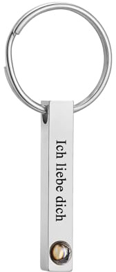 JSDDE Foto Schlüsselanhänger Personalisiert Projektion Schlüsselanhänger mit Bild Personalisiert Geschenk