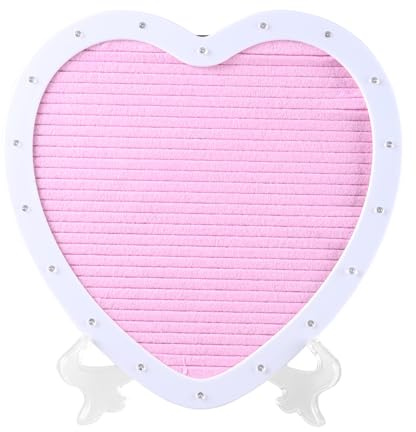 Tablero de mensajes creativo en forma de corazón brillante con letras intercambiables con luces LED de fieltro, decoración de mesa de fiesta, tablero de mensajes de fieltro