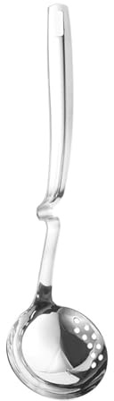 Folpus Louche à Soupe ajourée en Acier Inoxydable 27,5 cm x 7,7 cm, Polyvalente pour la Cuisine Professionnelle avec Trou de Suspension